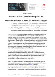 20181109 NdP III Foro Bobal DO Utiel-Requena 0