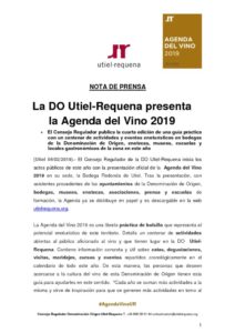 2019_02_04 Presentación Agenda del Vino Utiel-Requena 2019 0