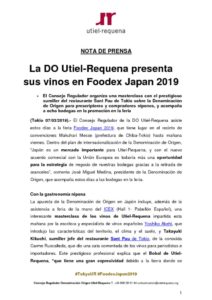 2019_03_07 Utiel-Requena viaja a Foodex Japón 2019 0