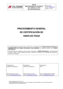 PG-03 Rev 08 Proced General Vinos de Pago 22-03-19 0