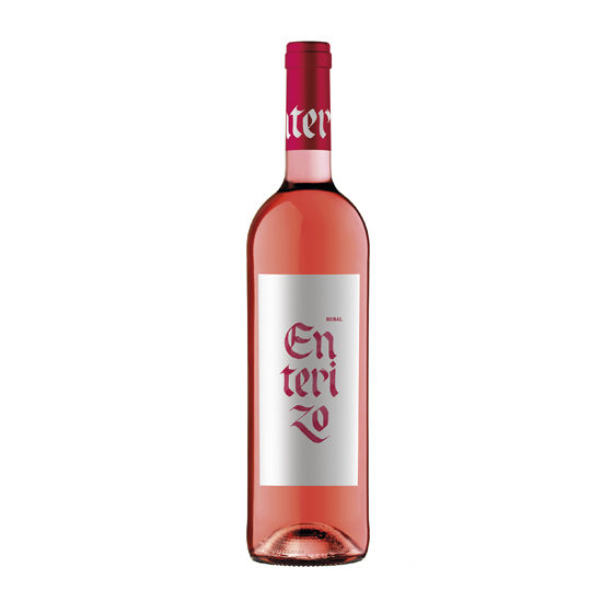 Botella de vino blanco Enterizo rosado