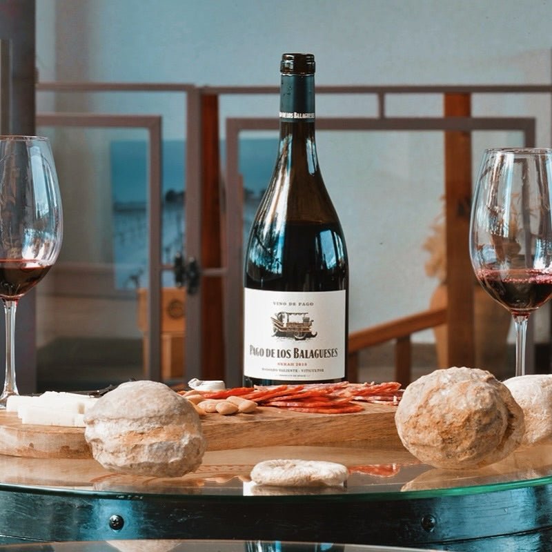 Cata de vinos en la sala de Bodegas Vegalfaro en Requena