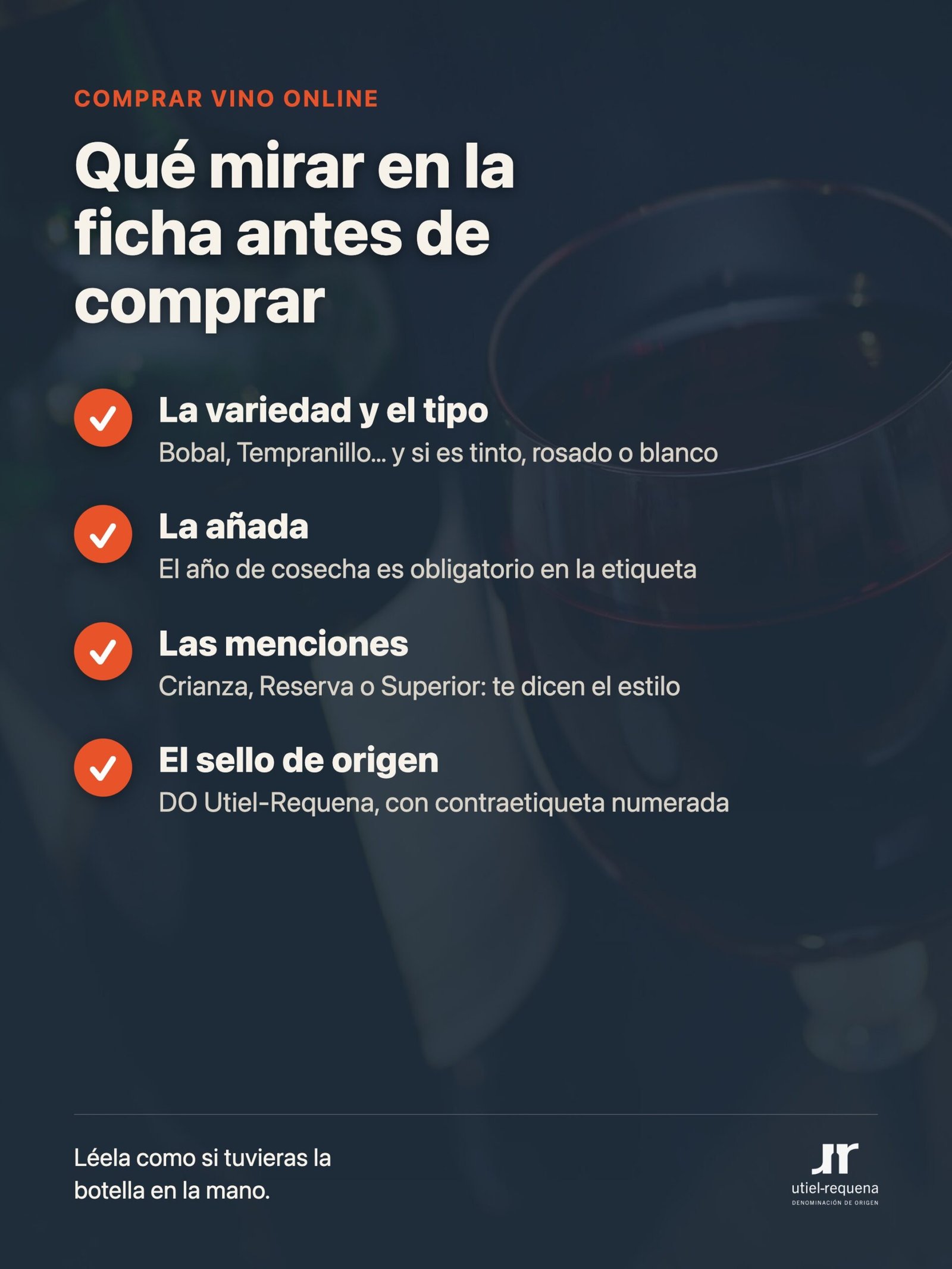 Qué mirar en la ficha de un vino antes de comprarlo online: variedad, añada, menciones y sello DO Utiel-Requena
