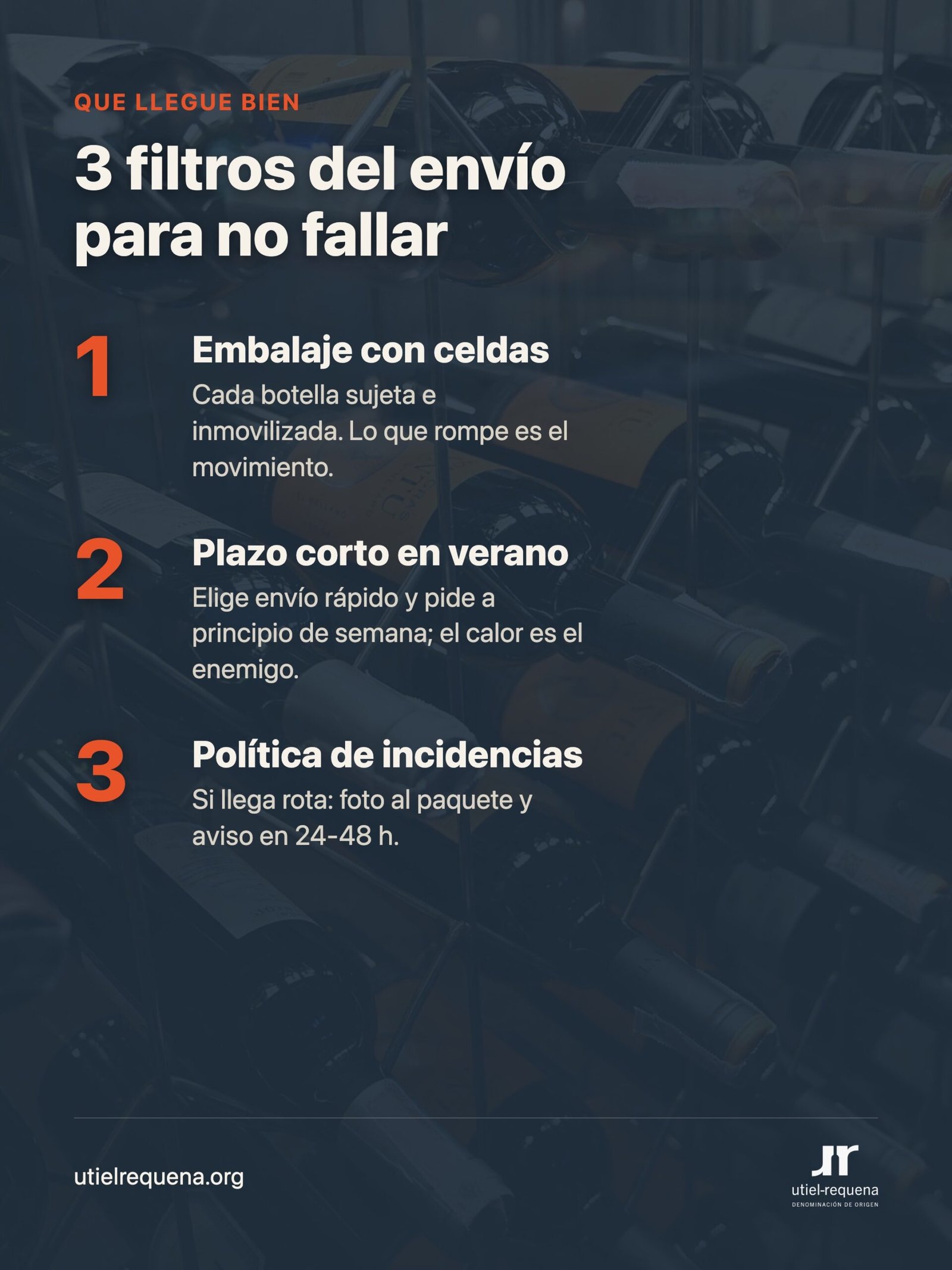 Tres filtros del envío para que tu vino online llegue bien: embalaje, plazo en verano y política de incidencias