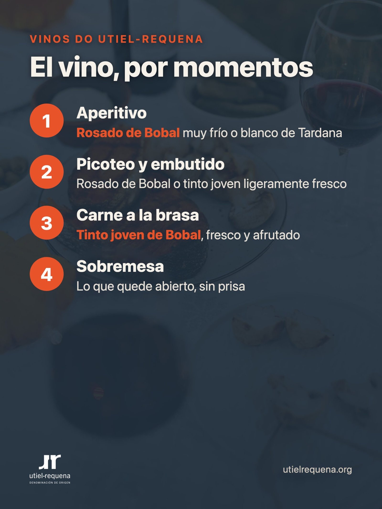 El vino de la barbacoa por momentos: rosado en el aperitivo y tinto joven de Bobal con la carne