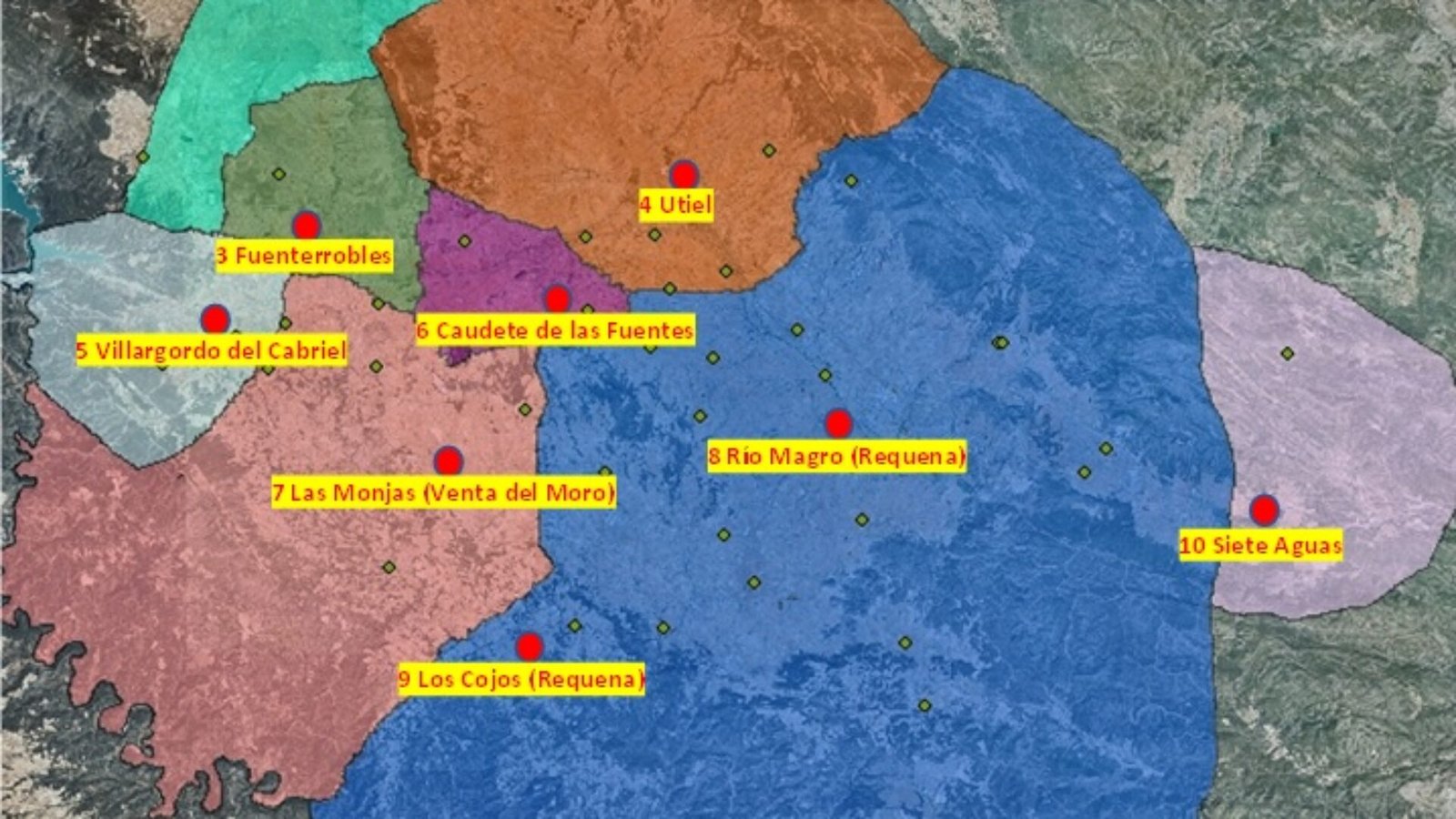MAPA UBICACIÓN ESTACIONES METEO UR